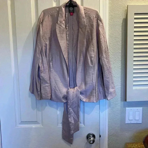 NWT Open Front Pink Cardigan Blazer Office Career Casual Cropped Women’s 2X - Picture 3 of 12